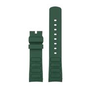 HTHRRFE Correa de reloj de goma resistente al agua con extremo curvado, 22 mm, compatible con Mido Helmsman Series M049.526 TV, pulsera con correa de reloj deportivo verde degradado(Green no buckle)