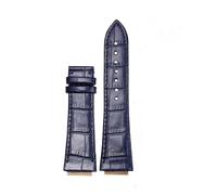 HTHRRFE Correa de reloj de piel de vaca for hombre y mujer, compatible con Maserati Trident (25 x 18 mm, 21 x 18 mm) R8821108039 y R8821108025.(Blue no buckle,24-18mm Convex)