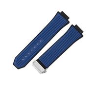 HTHRRFE Correa de reloj de silicona de goma resistente al agua y al sudor for hombre, Compatible con correas de reloj Yubo Big Bang Classic Fusion Sports Tattoo de 27 x 17 mm(Blue-Steel-Z2)