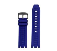 HTHRRFE Correa de reloj deportiva de silicona compatible con la serie Tissot Racing T115417A, correa de reloj especial de doble muesca T115.427 for hombre.(Blue black)
