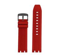 HTHRRFE Correa de reloj deportiva de silicona compatible con la serie Tissot Racing T115417A, correa de reloj especial de doble muesca T115.427 for hombre.(Red black)