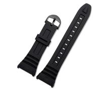 HTHRRFE Correa de reloj impermeable compatible con Casio 3239 W-96H-1A 2A 9A, correa de silicona especial, accesorios de cadena de reloj electrónico, color negro, 18 mm.