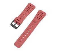 HTHRRFE Correa de resina compatible con Casio CA-53W, CA-61W, FT-100W y W-520U, pulsera convexa resistente al agua for hombre con accesorio de herramienta.(Red-B clasp)