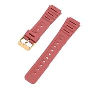 HTHRRFE Correa de resina compatible con Casio CA-53W, CA-61W, FT-100W y W-520U, pulsera convexa resistente al agua for hombre con accesorio de herramienta.(Red-G clasp)