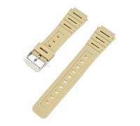 HTHRRFE Correa de resina compatible con Casio CA-53W, CA-61W, FT-100W y W-520U, pulsera convexa resistente al agua for hombre con accesorio de herramienta.(Beige-S clasp)