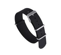 HTHRRFE Correa NATO Allinone de nailon tejido fino y lona, compatible con correas de 18 mm, 19 mm, 20 mm y 22 mm. Estilo transpirable e impermeable.(Noir,20mm)