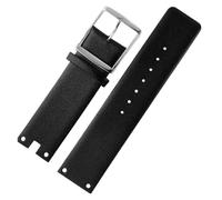 HTHRRFE Correas de reloj compatibles con CK K94231 K9423101, de cuero genuino, duraderas y suaves, compatibles con correas de reloj Calvin Klein de 22 mm, pulsera impermeable.(Black-silver)