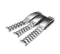 HTHRRFE Correas de reloj de acero inoxidable plateado 316L, accesorios compatibles con Omega Seamaster Speedmaster Planet Ocean Belt(3Beads-Silvery,22mm)