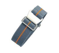 HTHRRFE Correas de reloj de nailon elásticas compatibles con paracaídas francés de los años 60 compatibles con correa Rolex Seiko Tudor Water Ghost 18 20 22 mm(D-Gray Orange-Steel,18mm)