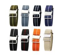HTHRRFE Correas de reloj de nailon elásticas y transpirables con paracaídas compatibles con la correa de la serie Rolex Seiko Water Ghost Tudor Omega 18 20 22 mm(D-Gray Orange-Steel,22mm)
