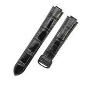 HTHRRFE Correas de reloj de piel de vaca de primera calidad compatibles con Cartier Ballon Bleu Costuras reforzadas Hebilla de acero sólido Interfaz convexa Marrón Negro 14x22 mm(Black-BK-Z4,12x20mm)