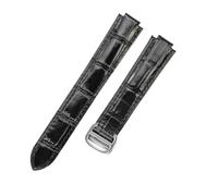 HTHRRFE Correas de reloj de piel de vaca de primera calidad compatibles con Cartier Ballon Bleu Costuras reforzadas Hebilla de acero sólido Interfaz convexa Marrón Negro 14x22 mm(Black-ST-Z4,8x14mm)
