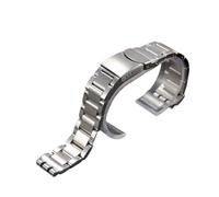 HTHRRFE Modelo especial Correa de reloj de acero inoxidable macizo de 22 mm compatible con Swatch YRS403 406 G007401 402 409 410 Pulsera plateada con correa de reloj(SWQ-06(20mm))
