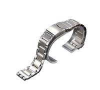 HTHRRFE Modelo especial Correa de reloj de acero inoxidable macizo de 22 mm compatible con Swatch YRS403 406 G007401 402 409 410 Pulsera plateada con correa de reloj(SWQ-06(17mm))