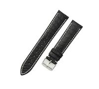 HTHRRFE Pulsera de piel de cocodrilo impermeable compatible con Tissot Montblanc Tudor Breitling con patrón redondo de piel auténtica, 21 20 mm, 22mm, Cuero, Sin piedra preciosa