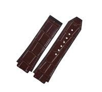 HTHRRFE Reloj de piel de vaca compatible con Hengbao Yubo Classic Fusion Big Bang, cadena de silicona y cuero genuino for hombre, 26-19 mm(Brown no buckle)