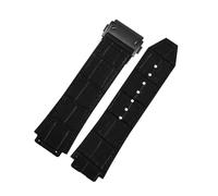 HTHRRFE Reloj de piel de vaca compatible con Hengbao Yubo Classic Fusion Big Bang, cadena de silicona y cuero genuino for hombre, 26-19 mm(Black black)