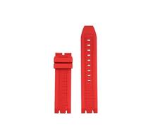 HTHRRFE T115417 Correa de reloj de silicona de 22 mm compatible con Tissot T115 Racing Series T115.417 Correa de reloj de goma deportiva impermeable Accesorios for reloj(Red No Buckle)