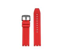 HTHRRFE T115417 Correa de reloj de silicona de 22 mm compatible con Tissot T115 Racing Series T115.417 Correa de reloj de goma deportiva impermeable Accesorios for reloj(Red Black)