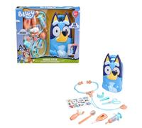 HTI Bluey's Medic Case | Incluye más de 10 accesorios con funda de transporte | Kit médico de simulación para niños | Juego de kit médico de emergencia para niños | Juguetes educativos de juego de rol