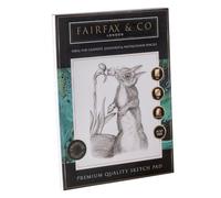 HTI Fairfax & Co - Bloc de bocetos para artistas, papel A4, 40 hojas (160 g/m²), sin ácidos, papel de dibujo con, suministros de arte para estudiantes y adultos