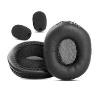 HTINDUSTRY Almohadillas de Repuesto Compatible con Auriculares Sennheiser PC8 PC7 PC5 PC3 PC2 PC131 Mono USB con Almohadillas Premium de Cuero Sintético Suave y Espuma Viscoelástica