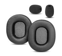 HTINDUSTRY Almohadillas de Repuesto Compatible con Trust GXT 414 ZAMAK Auriculares Almohadillas con Cuero proteico más Suave y Espuma de Memoria