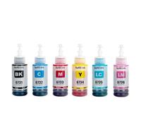 HtLSpoJBe Botella de Recarga de Tinta de Tinte a Granel Compatible 673 T673 T6731 para impresoras L805 L850 L810 L800 L1800 Funciona con Modelos similares(One Set 6colors)