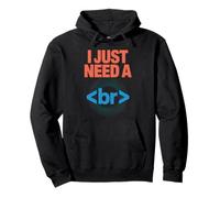 HTML Break Tag Desarrollador Web Juego de palabras de codificación Sudadera con Capucha