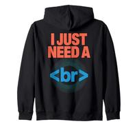 HTML Break Tag Desarrollador Web Juego de palabras de codificación Sudadera con Capucha