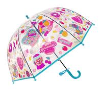 HTNEDNST Paraguas automático transparente a prueba de tormentas ligero con forma de campana para mujer, color blanco, A5 azul1, Talla única