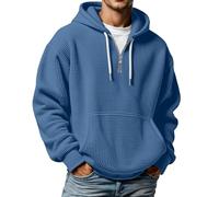 HTNEDNST Sudadera con capucha para hombre de gran tamaño, sudadera deportiva cómoda, monocolor, sudadera con capucha, manga larga, con bolsillo, A06 Armada, 5XL