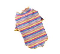 HtoxinDian Chaleco de Gato Sphynx de Rayas Coloridas para Gatos pequeños Katten Kedi, Ropa de algodón para Cachorros y Perros, Ropa para Mascotas, Ropa para Gatos