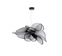 HTRDFWD Lámpara de araña de diseño Italiano Biselado para Comedor, Dormitorio, Estudio, Sala de Estar, con Flores, Luces LED Art Déco.(Black,90cm)