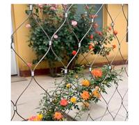 HTRDFWD Red de Seguridad de Acero Inoxidable 304 para escaleras, barandilla, Malla de Seguridad Flexible para Gran altitud, Resistente a Impactos, 10 cm/2 mm, anticaídas(1x30m/3.28x98.4ft)