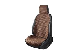 HTRdtD Funda Universal para Asiento de Coche, cojín cómodo y Transpirable Seda Hielo para Las Cuatro Estaciones, protección Estable Protector Parabrisas Coche(Brown Set)