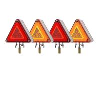 HTRdtD Triángulo de Emergencia El estroboscópico del triángulo de la Defensa camión Enciende el piloto Dual Cara 12V 24V(4X Flash Light)