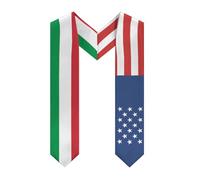 HTRJYH Bufanda de graduación con diseño de bandera de Granada de América, clase de doble cara, Bandera italiana de América, Italia, Talla única