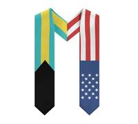HTRJYH Bufanda de graduación con diseño de bandera de Granada de América, clase de doble cara, Bandera de las Bahamas de las Bahamas, Talla única