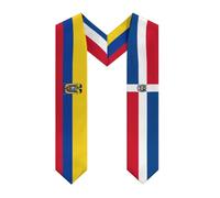 HTRJYH Bufanda de graduación para hondureños, hondureños, El Salvador, bandera de Salvador, banda de doble cara para mujeres y hombres, República Dominicana Ecuador Ecuador, Talla única