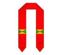 HTRJYH Chal de graduación, bufanda vintage de Liberia Liberia con bandera de Liberia, 183 cm de largo, para mujeres y hombres, Bandera vintage de Granada 0, Talla única