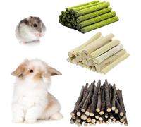 HTRTRR Timothy Hay Sticks, 300 g, Juguete para Masticar Conejo, Juguete mordedor para hámster, Juguete para el Cuidado Dental de Animales pequeños, Juguete para Masticar para Conejos, hámsteres