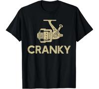HTRWSNVX Crankbait Fishing Lure Cranky Funny Gift Ideas For Fishing Unisex T-Shirt Black S