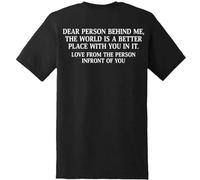HTRWSNVX Dear Person Behind Me Mental Health Awareness End The Stigma T-Shirt #MHA Black L