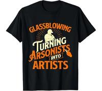 HTRWSNVX Glassblowing Turning Arsonists Into Artists - Glassblower Gift Unisex T-Shirt Black XXL