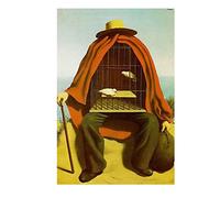 Htt-Kup-Rpp Rene Magritte《el terapeuta》Cuadro Decorativo póster artístico Canvas Lienzo Impresión Decoración De Interiores Cuadros Para Sala Comedor Recamara Oficina （20x30cm） 8x12inch,Sin Marco