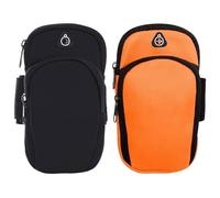 HTTDSLF 2 Piezas Brazalete Deportivo para Corre con Bolsa, Brazalete Movil Running, Brazalete Móvil Deportivo Ajustable, Porta Movil Runnning Teléfono Brazalete, hasta 6,7"