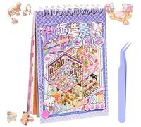 HTTDSLF Juegos de Pegatinas para Casa 3D DIY, DIY Scene Stickers, House Stickers, Pegatinas 3D para Casa, Perfecto para Adultos y Niños: Alivia el Estrés y Entretiene, incluye Pinzas