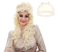 HTTDSLF Peluca Rubia Larga Mujer, Pelucas Onduladas Largas, Peluca Onduladas Largo, Largo Ola Rizo Cabello de Cosplay, Pelucas Mujer Niñas para Cosplay Fiesta Diario (Ondulado)