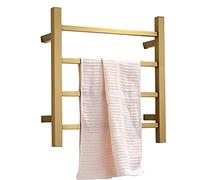 HTTGDGDH Calentador De Toallas/N/A, Toallero De Pared De Acero Inoxidable con 10 Barras, para Baño, Toallero Eléctrico, Enchufable